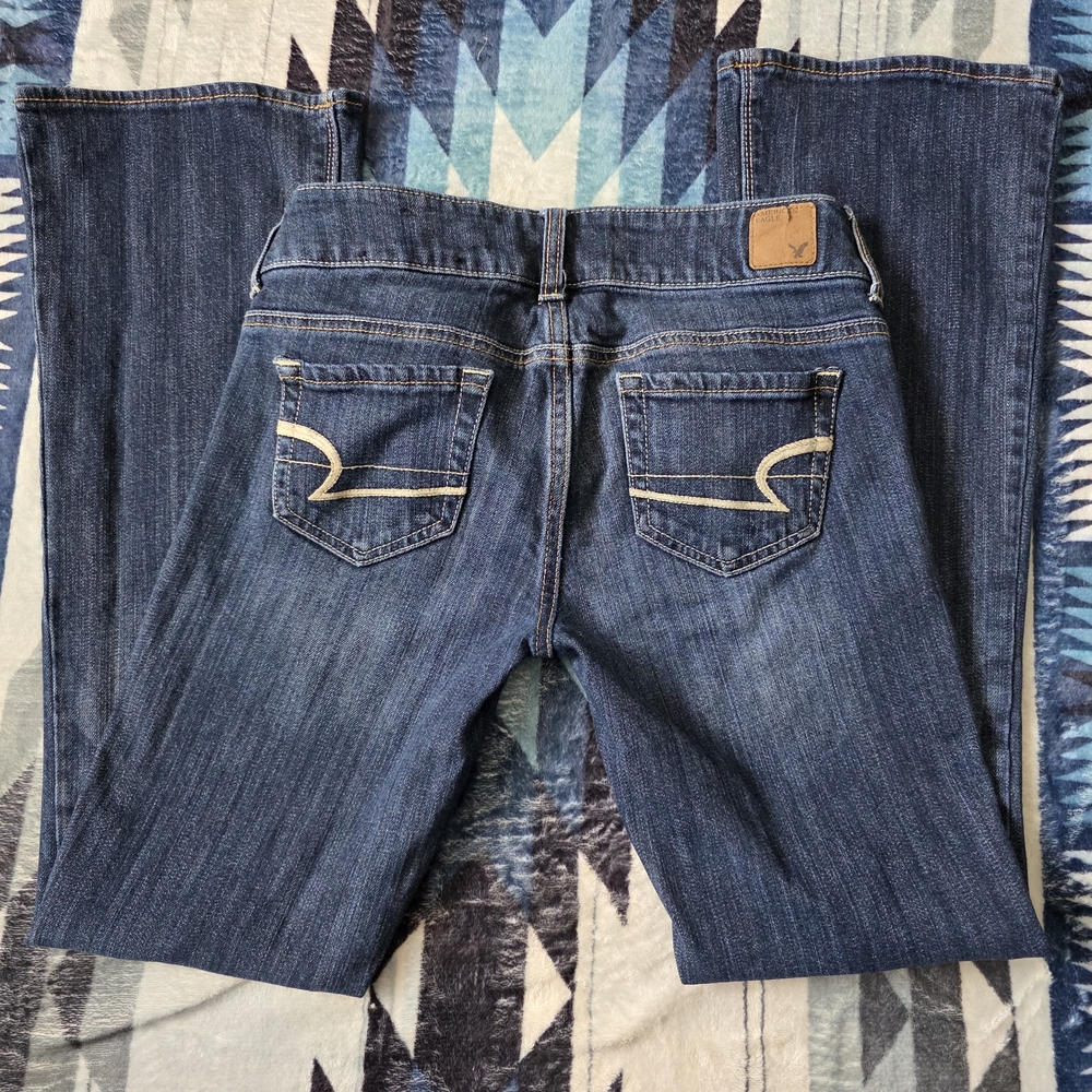 American Eagle Outfitters Women's Boot Cut Jeans - Dark Blue